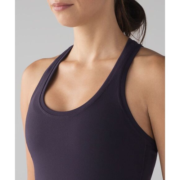 Lululemon cool racerback tank hip length dark purple size 8 - Picture 3 of 6